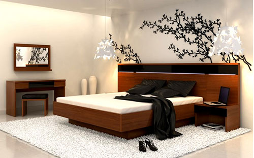 Giường ngủ gỗ Veneer – 001