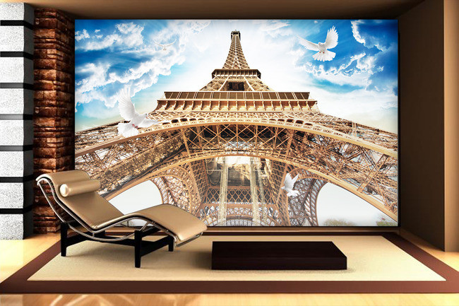 Tranh 3D tháp Eiffel