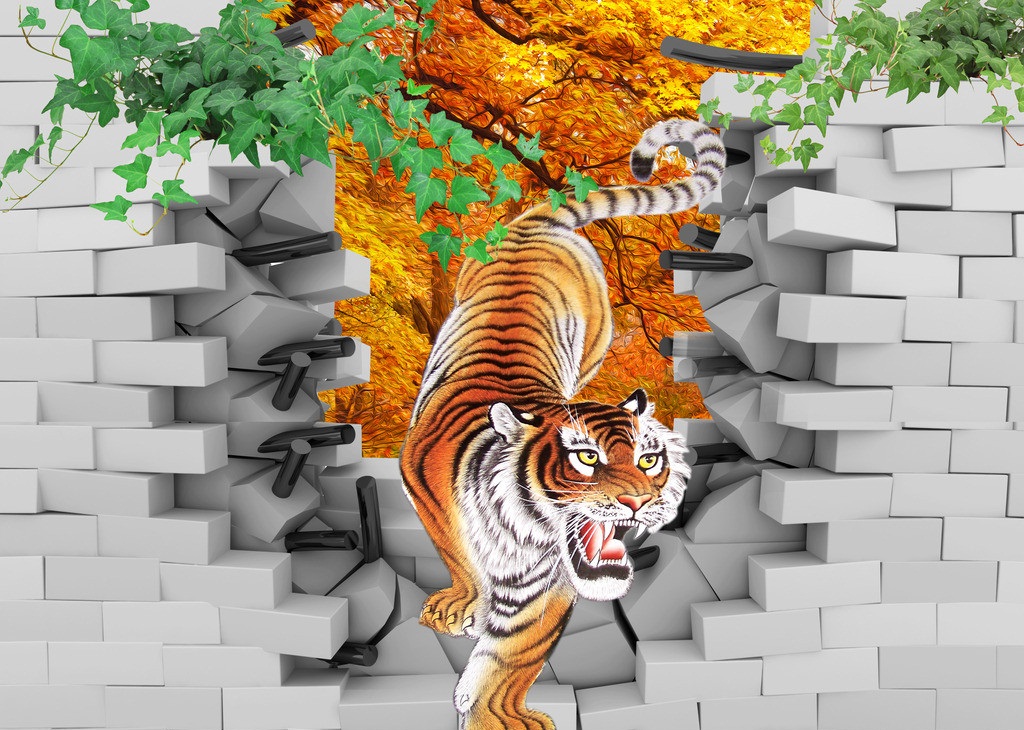 Gạch tranh con hổ