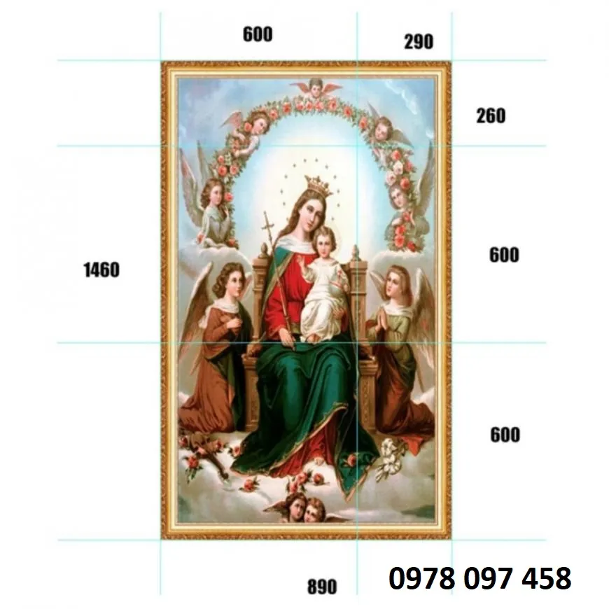 Gạch tranh 5D Đạo Công Giáo