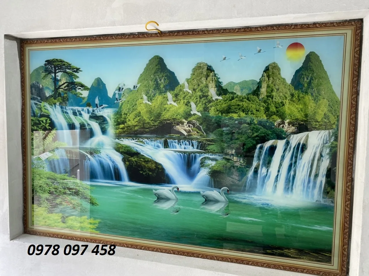 Tranh gạch men họa tiết phong cảnh thiên nhiên