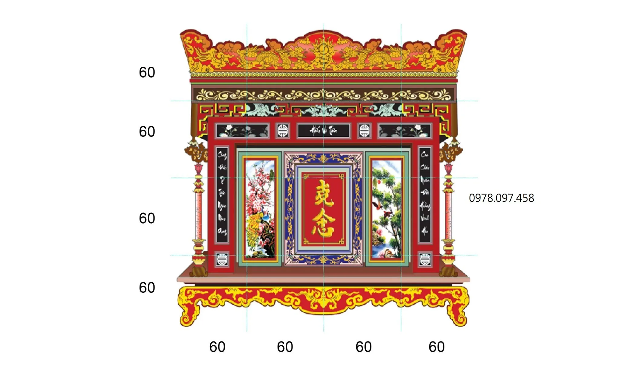 Tranh phong thủy phòng thờ