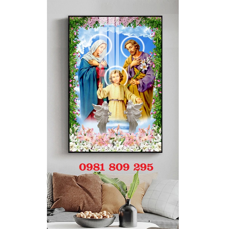 Tranh Đức Mẹ Maria , gạch 3d công giáo HP565
