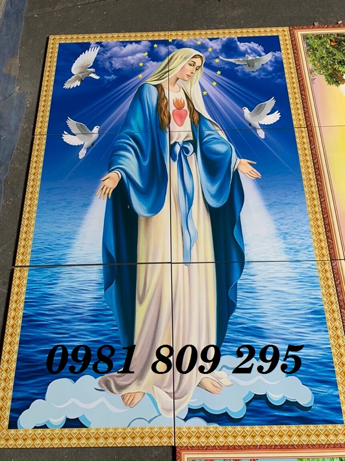 Tranh công giáo - gạch tranh 3d đức mẹ Maria
