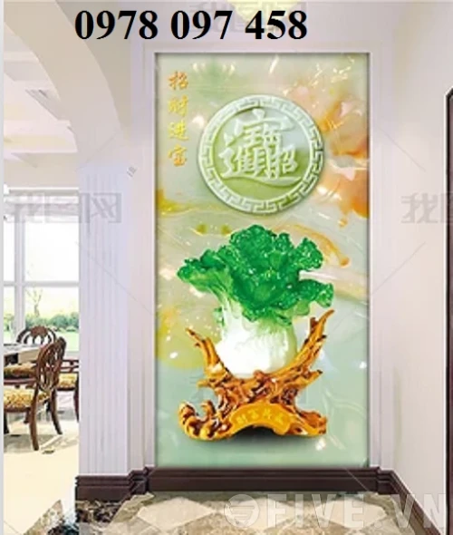 Tranh khổ dọc họa tiết 3D