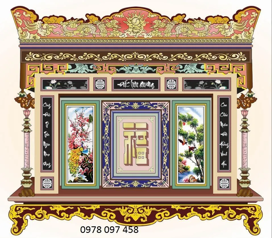 Tranh phong thủy phòng thờ