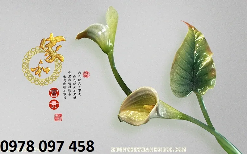 Tranh gạch men giả sứ ngọc