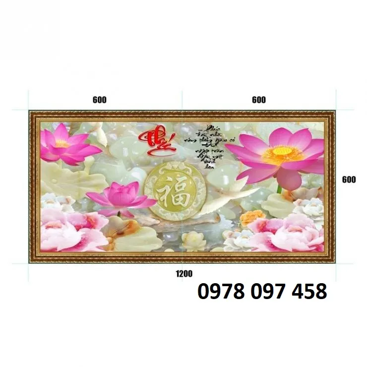Tranh ốp tường - tranh giả sứ ngọc